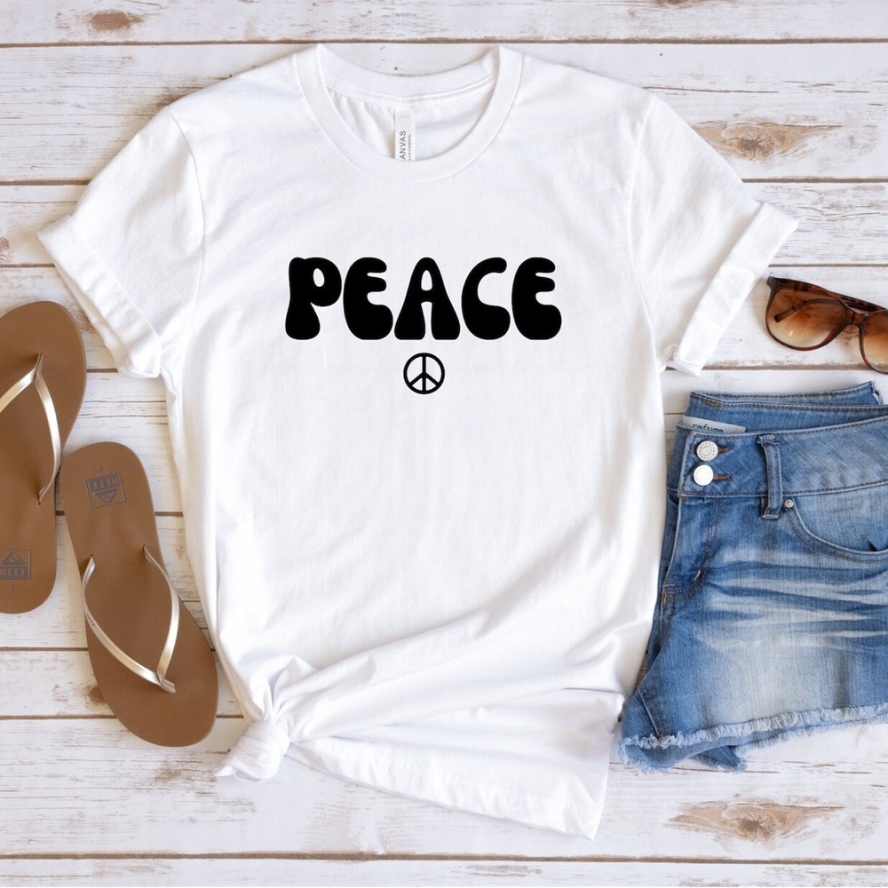 Peace T-Shirt Graphic Tee White